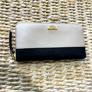 Kate Spade Cara Newburry Lane Color Block Saffiano Leather Wallet Clutch